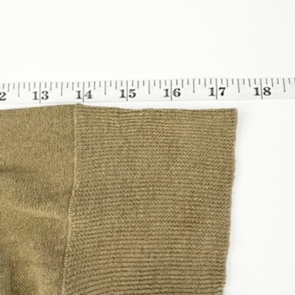 NWT DKNY Cardigan Women's M/L Olive Khaki Cropped 100% Linen Open-Front Sweater - Picture 10 of 12